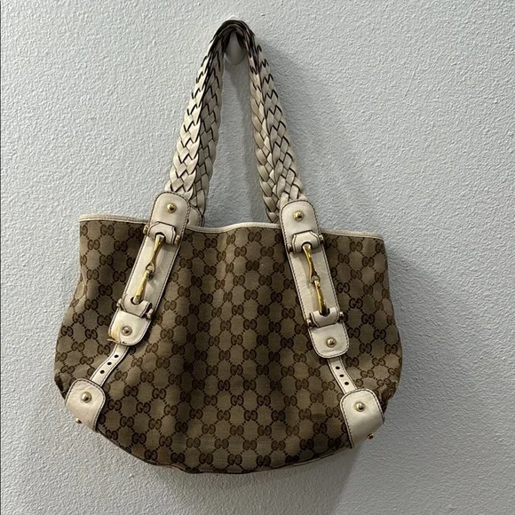 Gucci Brown and Cream Tote Bag - Picture 1 of 10